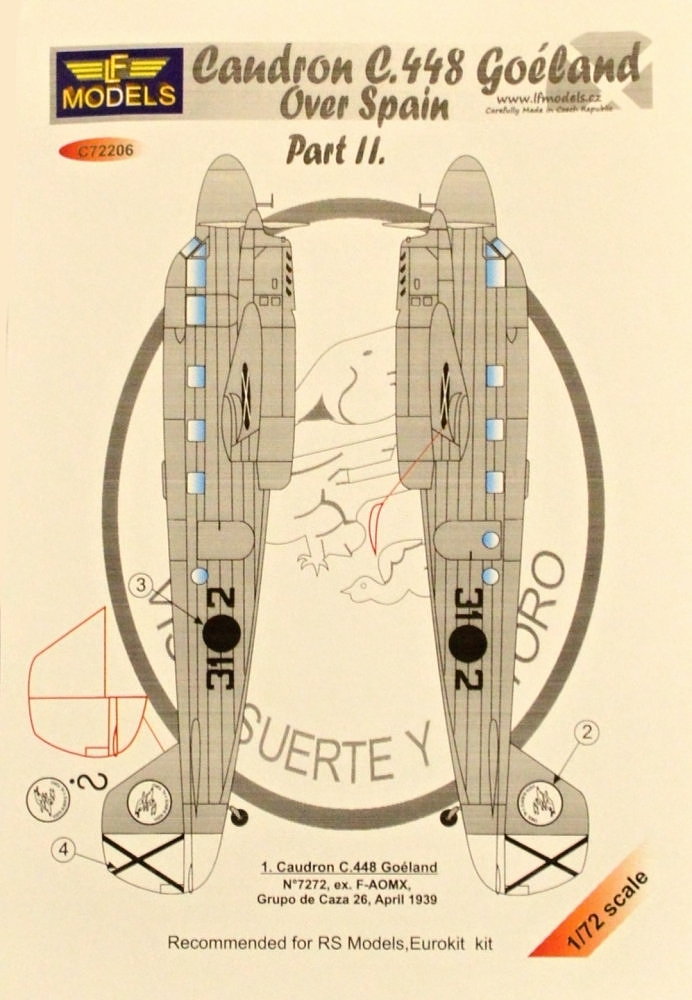 1/72 Decals Caudron C.448 Goéland over Spain  pt.2