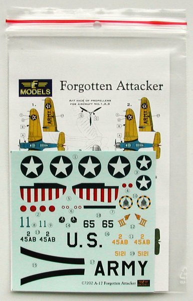 1/72 Decals for A-17 Forgotten Attacker