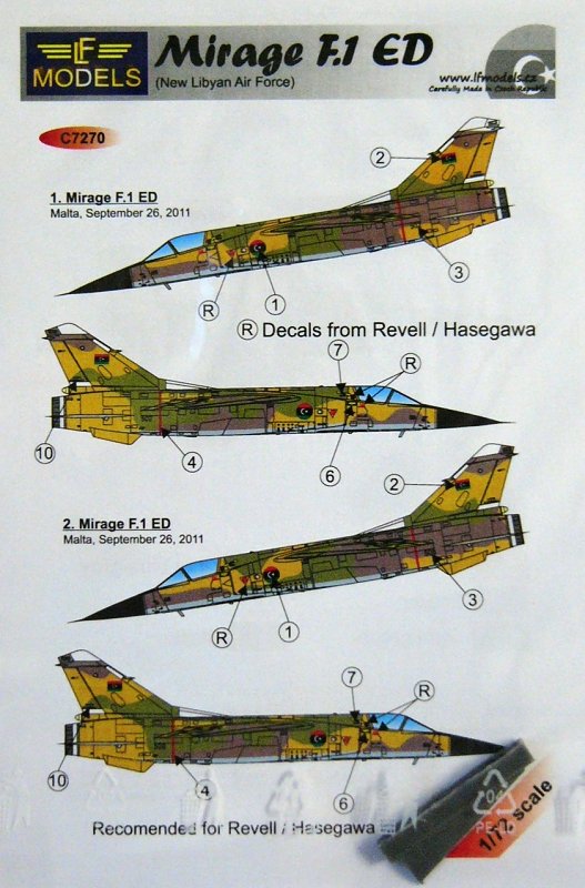 1/72 Decals Mirage F.1 ED (New Libyan Air Force)