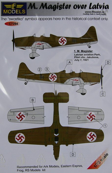 1/72 Decals Miles Magister over Latvia (ARK/RSMOD)