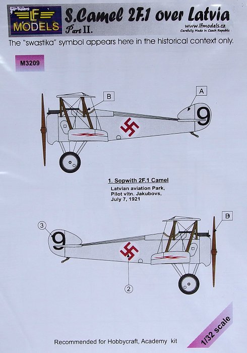 1/32 Mask Sopwith 2F.1 Camel over Latvia Part 2