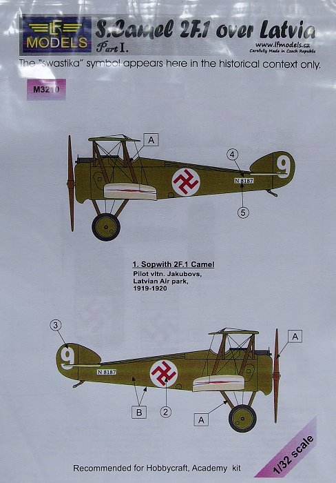 1/32 Mask Sopwith 2F.1 Camel over Latvia Part 1