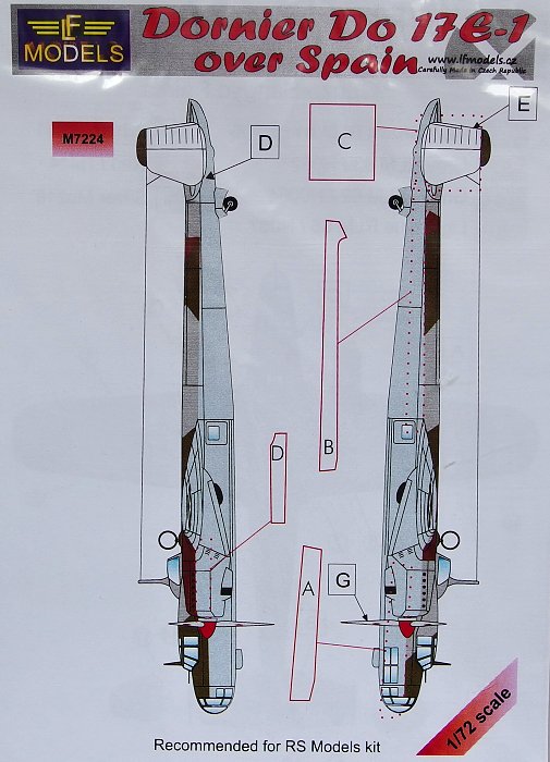 1/72 Mask Dornier Do 17E-1 over Spain (RSMOD)