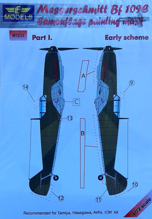 1/72 Mask Messerschmitt Bf 109E (TAM) Early Pt I.
