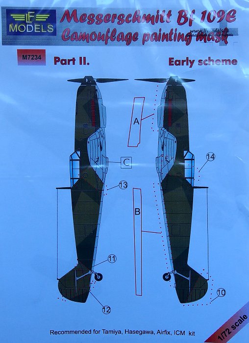 1/72 Mask Messerschmitt Bf 109E (TAM) Early Pt II.