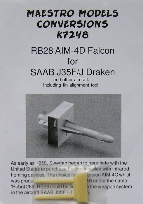 1/72 RB28 AIM-4D Falcon incl. fin alignment tool