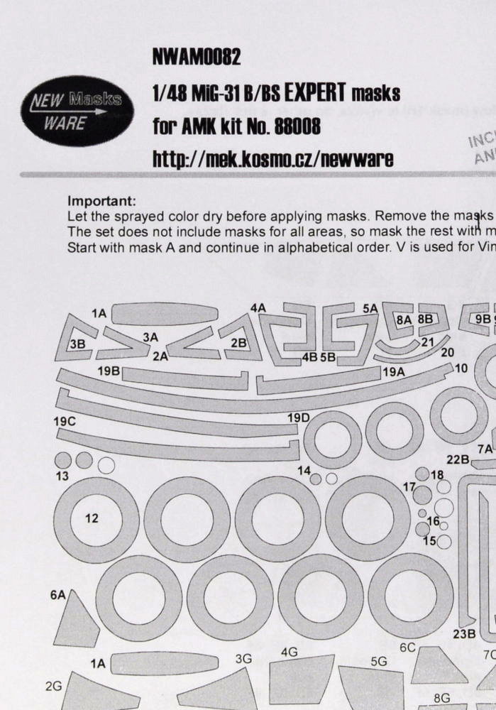 1/48 Mask MiG-31 B/BS EXPERT (AMK 88008)