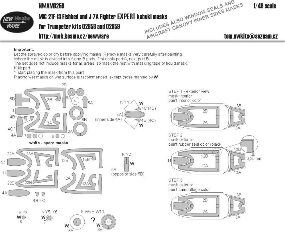 1/48 Mask MiG-21F-13&J-7A Fighter EXPERT (TRUMP)