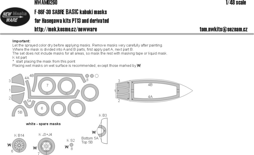 1/48 Mask F86F-30 Sabre BASIC (HAS PT13)