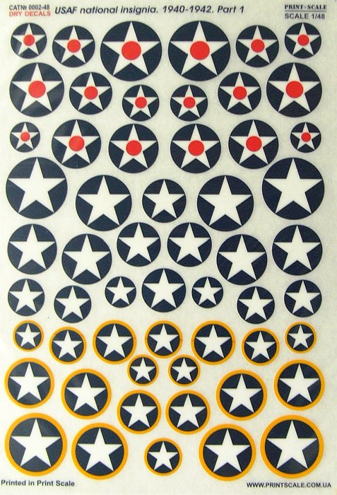 1/48 VVS USAF Nat.Insignia 1940-1942 (dry decal)