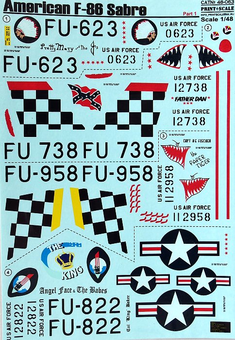 1/48 American F-86 Sabre Part 1 (wet decals)