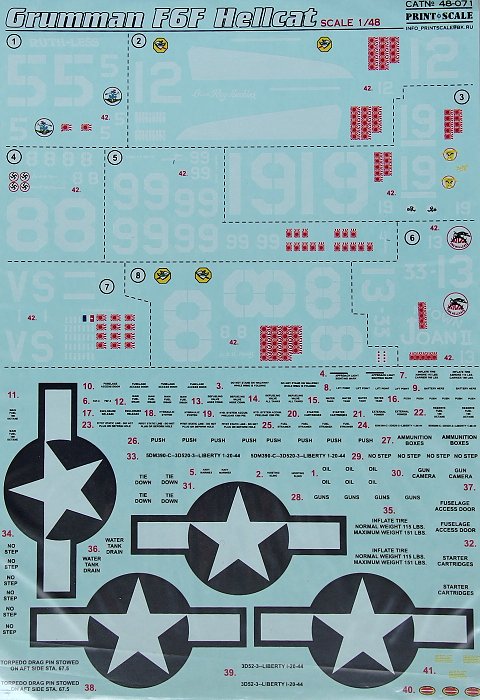 1/48 Grumman F6F Hellcat (wet decals)