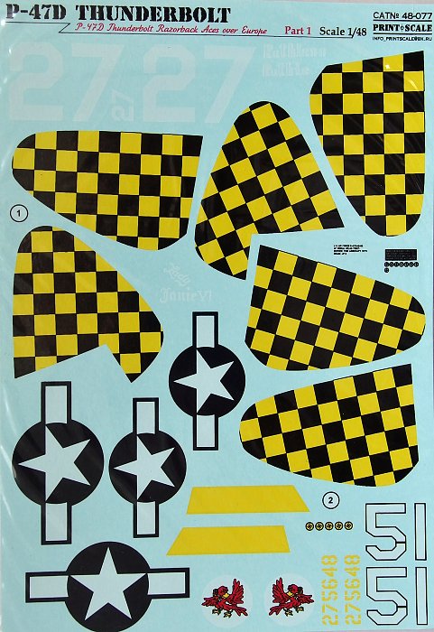 1/48 P-47D Thunderbolt Part 1 (wet decals)