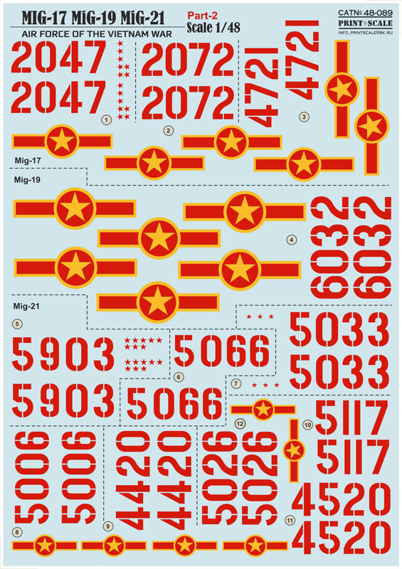 1/48 North Vietnamese MiGs - Part 2 (wet decals)