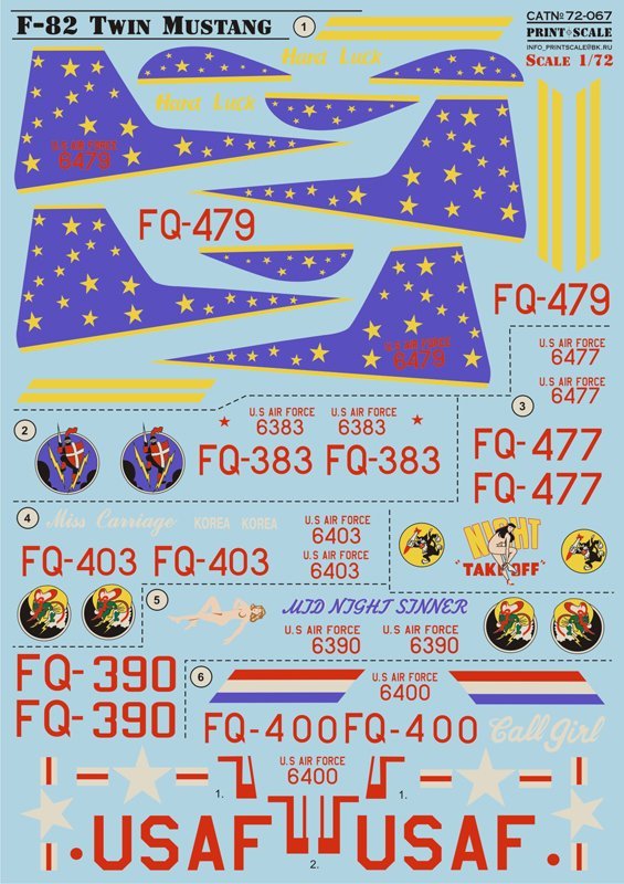 1/72 F-82 Twin Mustang (wet decals)