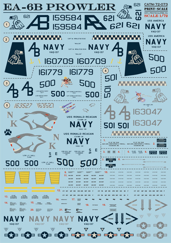 1/72 EA-6B Prowler (wet decals)