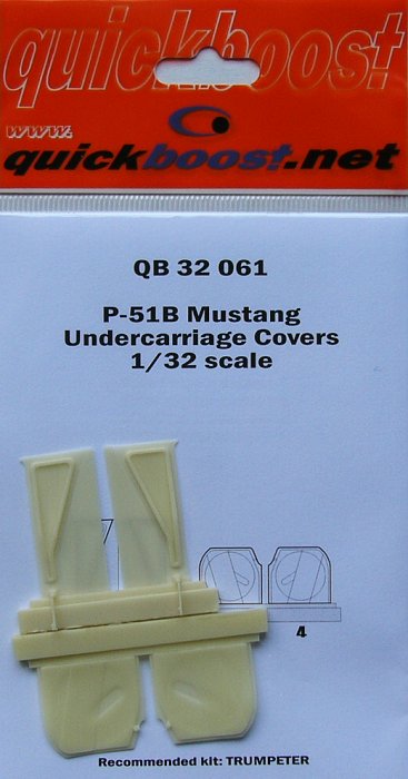 1/32 P-51B Mustang undercarriage covers (TRUMP)