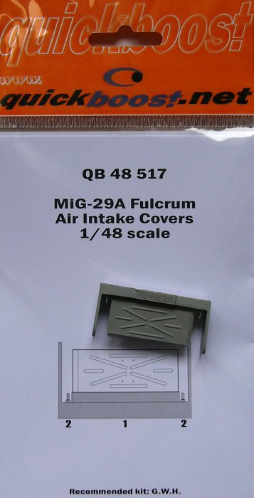 1/48 MiG-29A Fulcrum air intake covers (GWH)