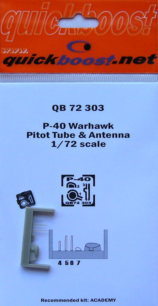 1/72 P-40 Warhawk pitot tube & antenna  (ACAD)