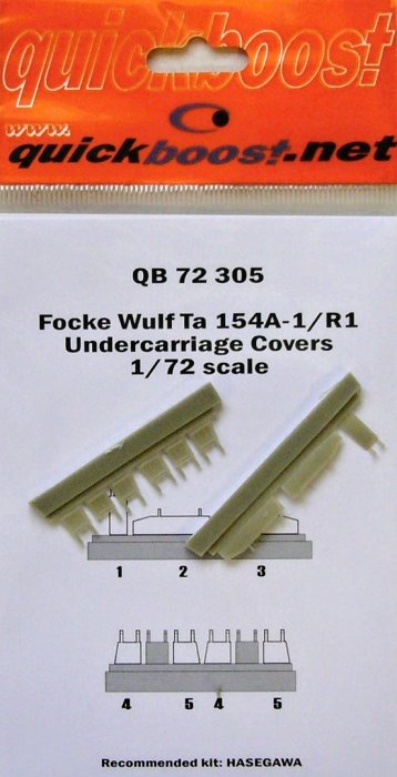 1/72 Fw Ta 154A-1/R1 undercarriage covers (HAS)