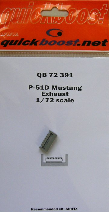 1/72 P-51D Mustang exhaust (AIRFIX)