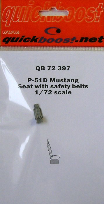 1/72 P-51D Mustang seat with safety belts