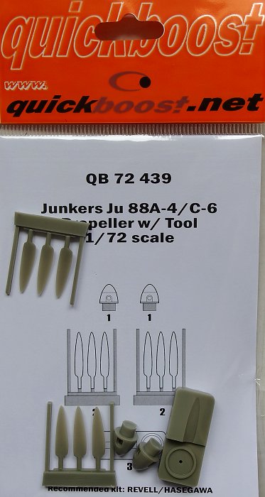 1/72 Ju 88A-4/C-6 propeller w/tool (REV/HAS)