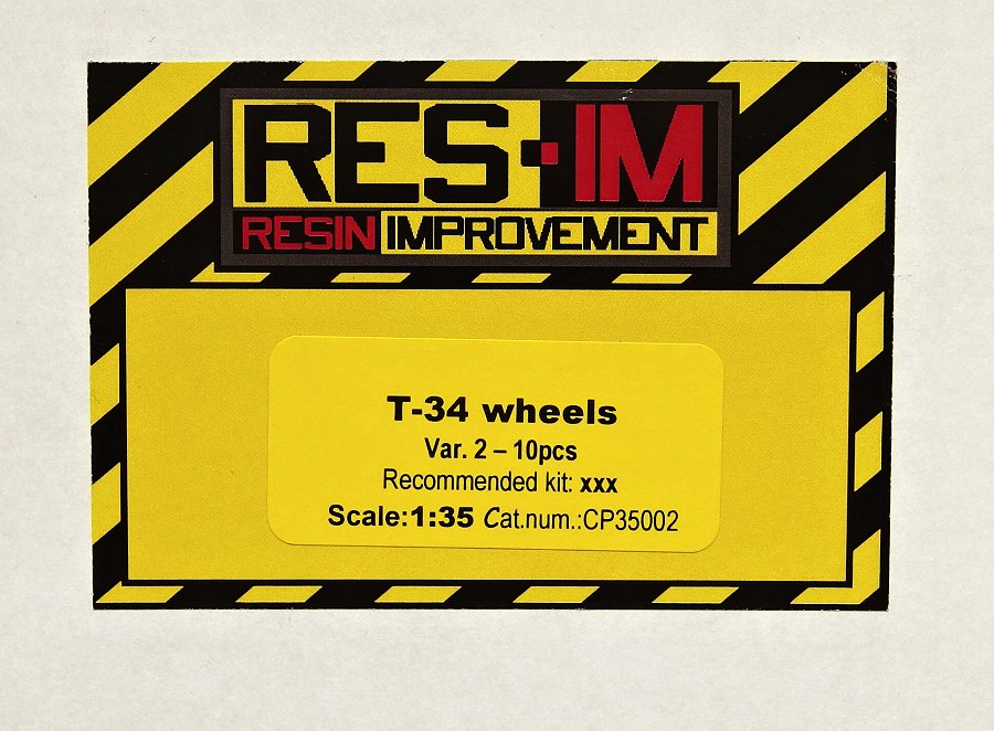 1/35 T-34 wheels Var.2 (10 pcs., resin set)