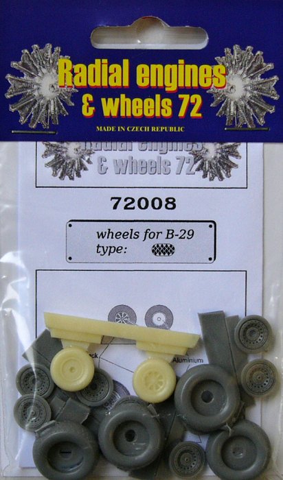 1/72 Boeing B-29 wheels set - diamond tread (ACAD)