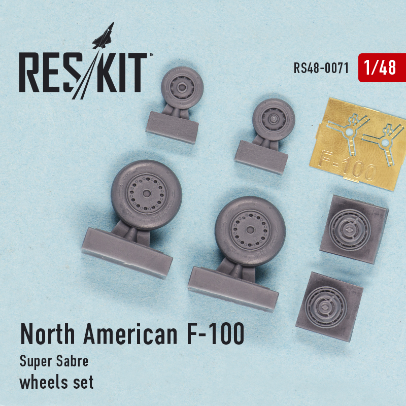 1/48 N.A. F-100 Super Sabre wheels set (ESCI,REV)