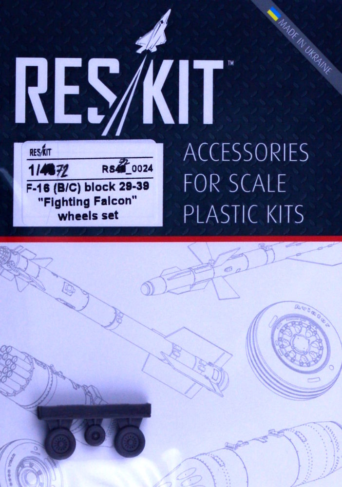 1/72 F-16(B/C) block 29-39 Fighting Falcon wheels