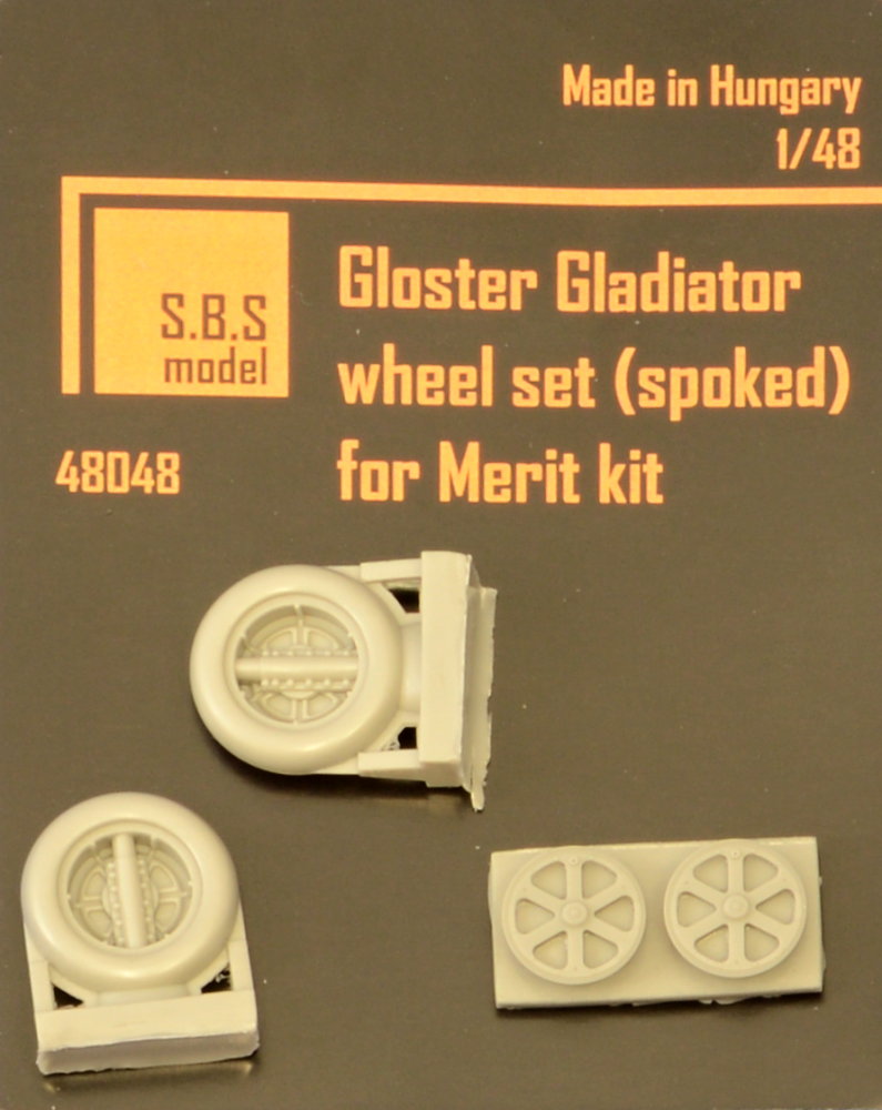 1/48 Gloster Gladiator wheel set - spoked (MERIT)