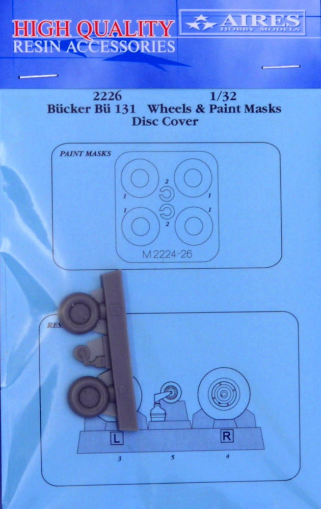 1/32 Bucker Bu 131 wheels & paint masks disc cover