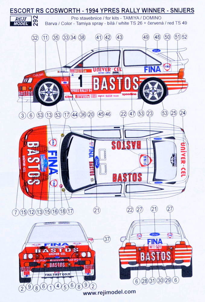 1/24 Transkit Escort RS Cosworth Ypres/Barrum '94