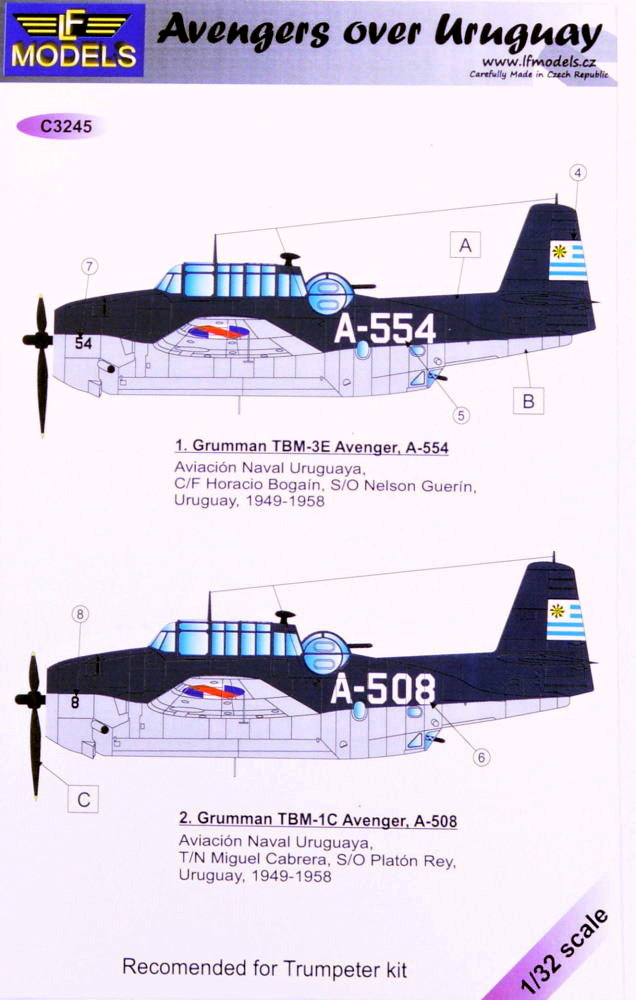 1/32 Decals Grumman TBF Avenger over Uruguay Pt.1