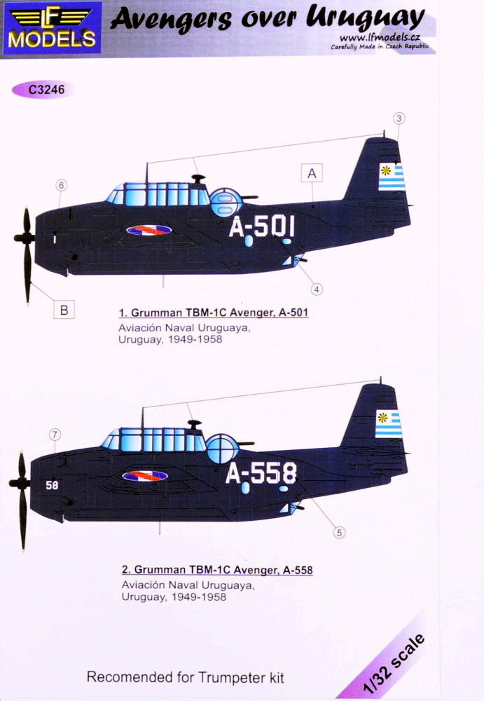 1/32 Decals Grumman TBF Avenger over Uruguay Pt.2