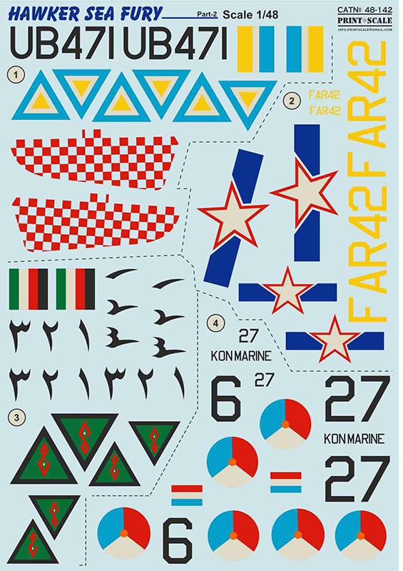 1/48 Hawker Sea Fury - part 2 (wet decals)