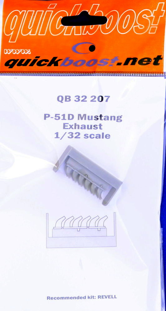 1/32 P-51D Mustang exhaust (REV)