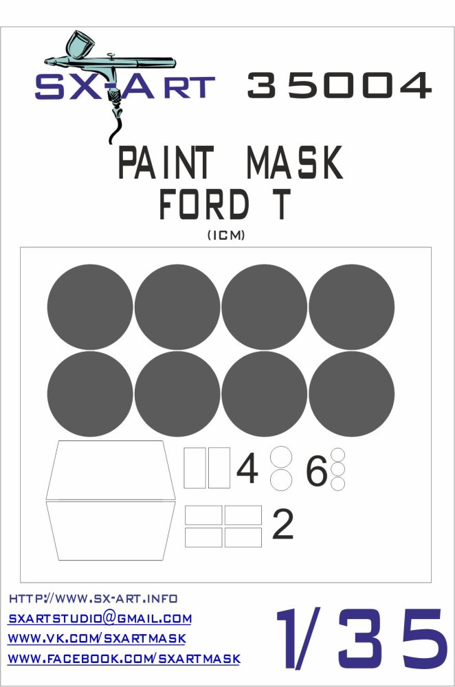 1/35 Ford T Painting Mask (ICM)