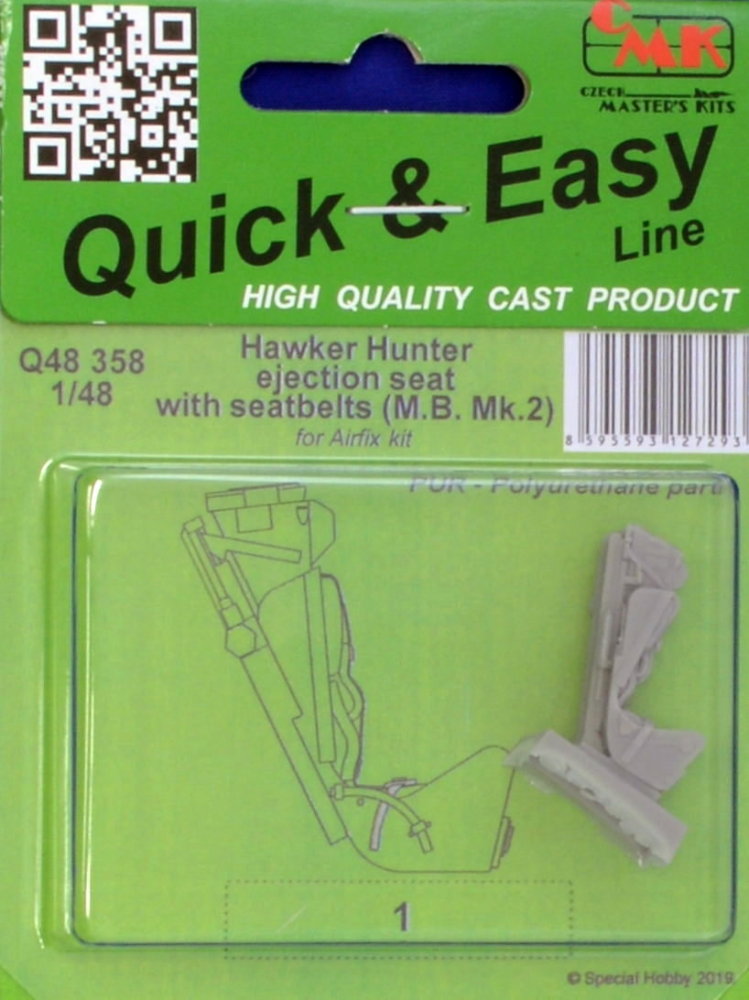 1/48 Hawker Hunter ej.seat w/ seatbelts (MB Mk.2)