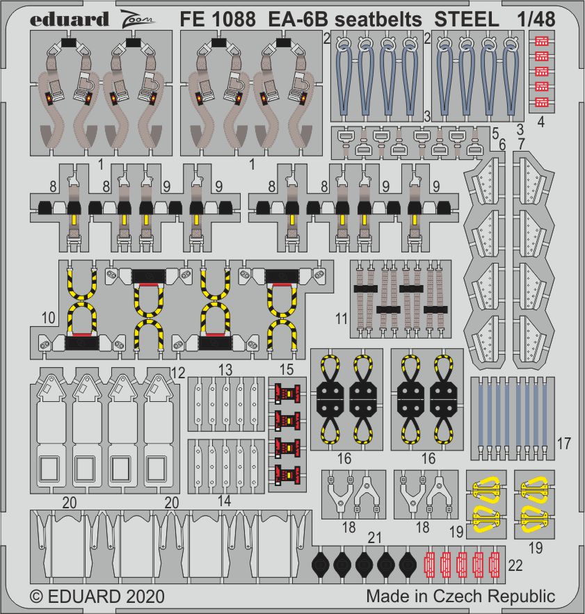 1/48 EA-6B seatbelts STEEL (KIN)