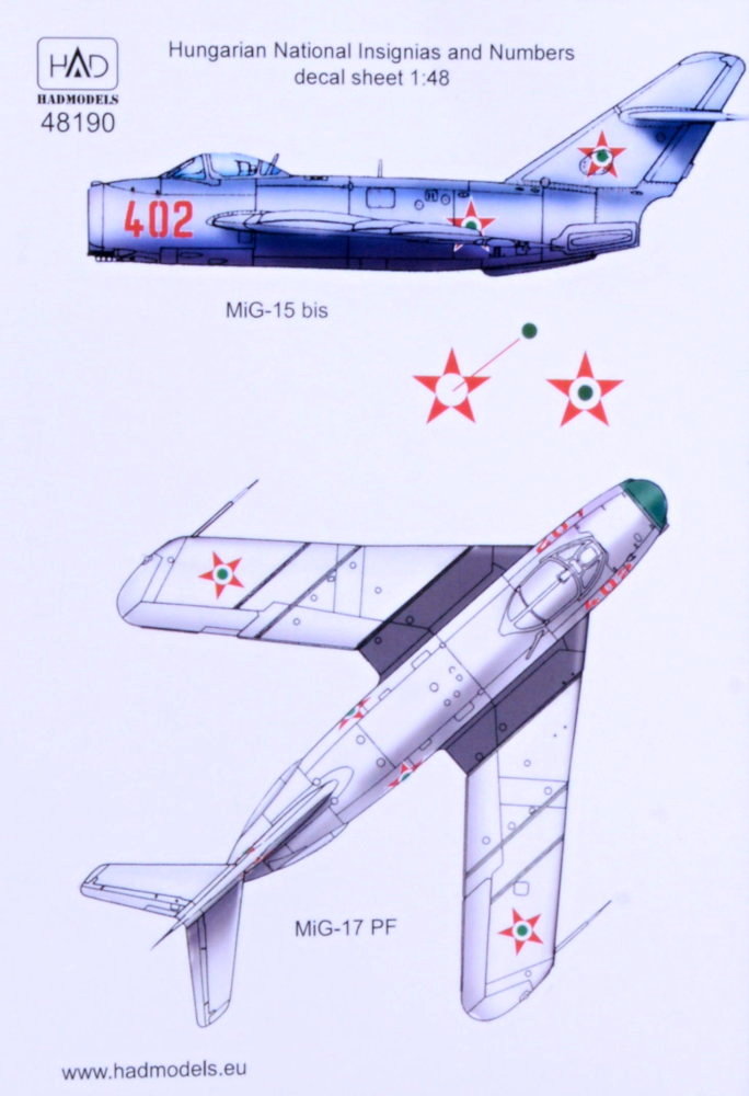 1/48 Decal Hungar.insignias & numbers (MiGs 15-23)