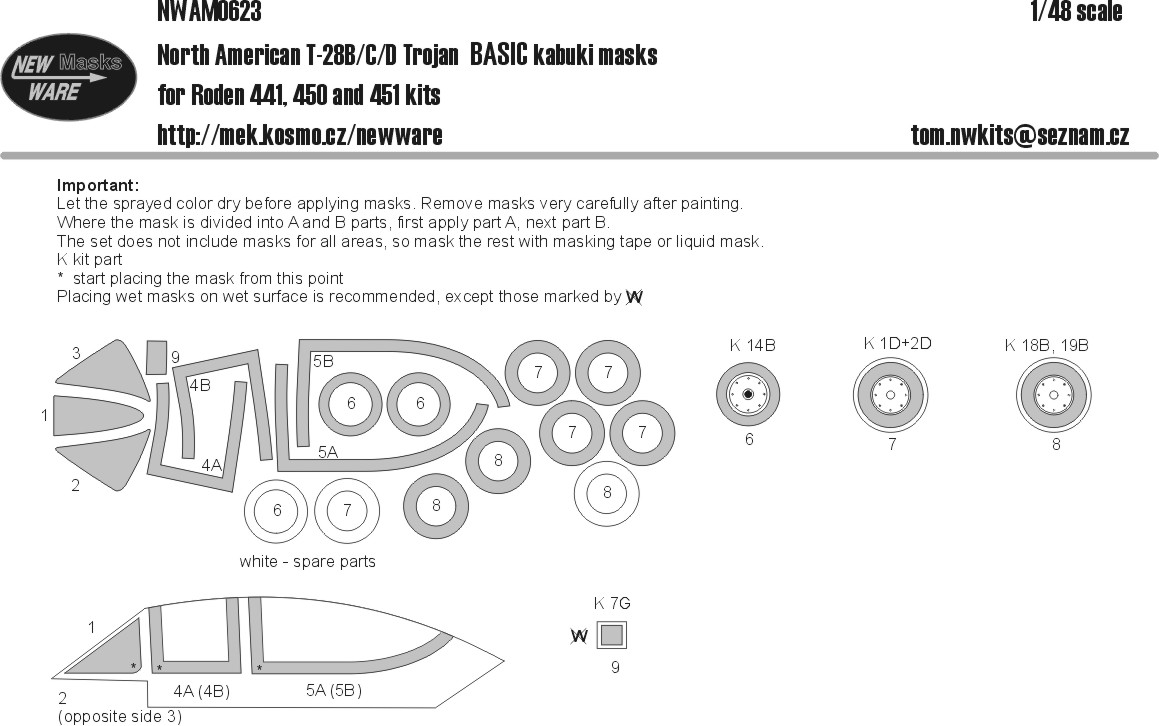 1/48 North American T-28B/C/D Trojan BASIC (RODEN)