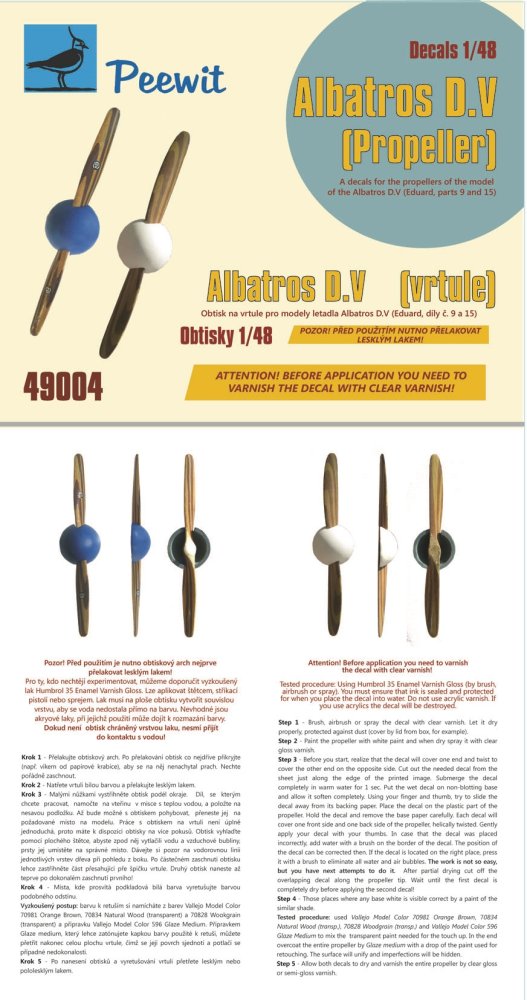 1/48 Decal Albatros D.V Propeller (EDU)