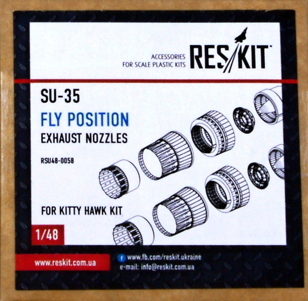 1/48 Su-35 fly position exhaust nozzles (KITTYH)