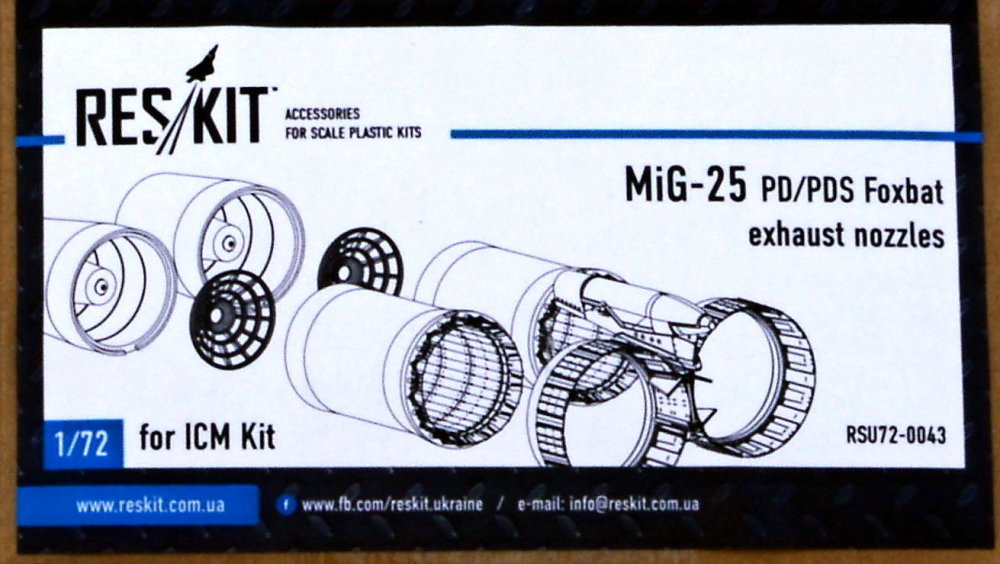 1/72 MiG-25 PD, PDS  exhhaust nozzles (ICM)