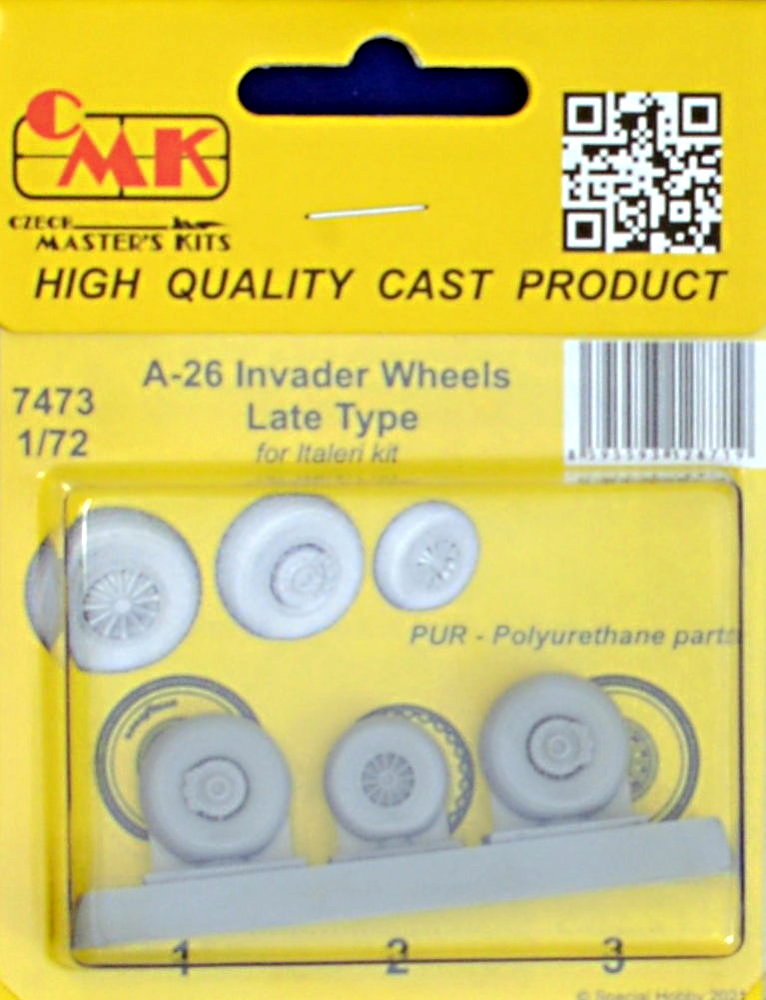 1/72 A-26 Invader Wheels Late Type (ITAL)