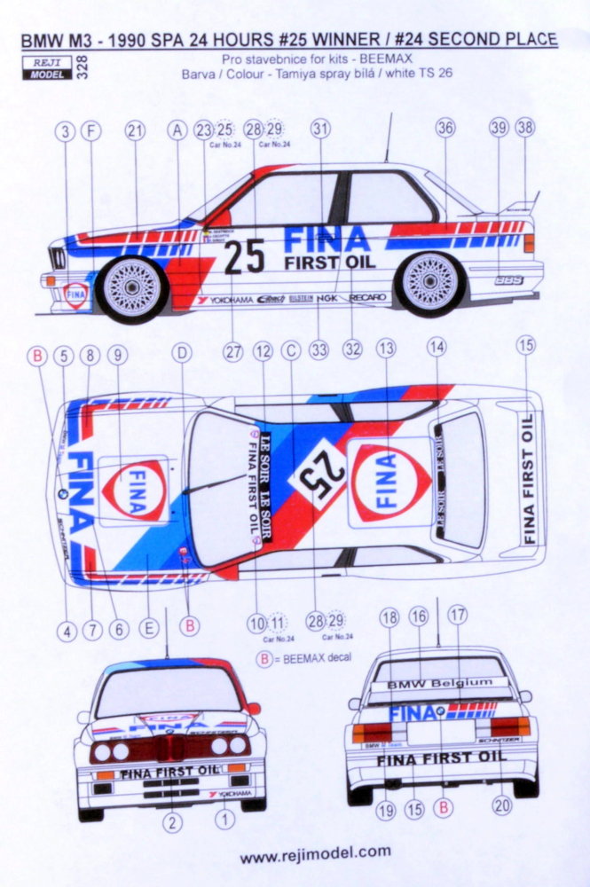 1/24 BMW M3 EVO 24hrs SPA Winner 1990 (No.25)