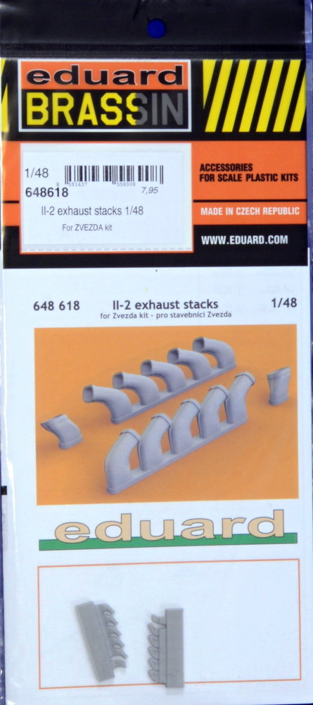 BRASSIN 1/48 Il-2 exhaust stacks (ZVE)