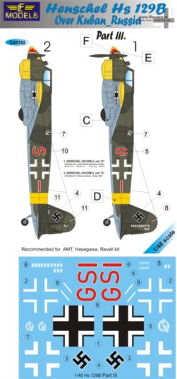 1/48 Decals Hs 129B over Kuban/Russia Pt.3